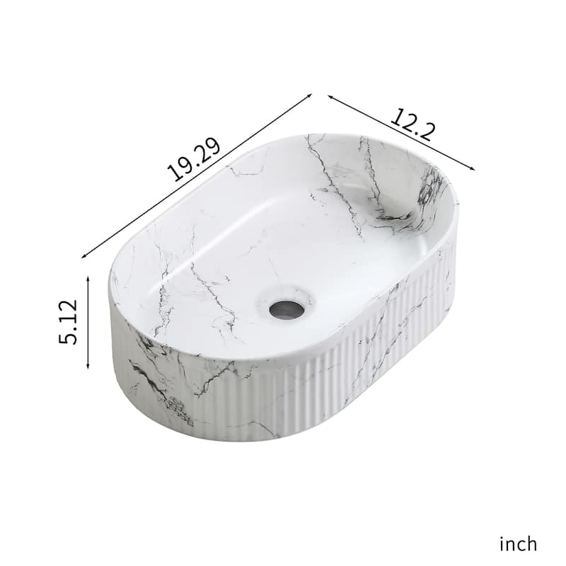 Modern Art Basin Sink Set with Matching Faucet