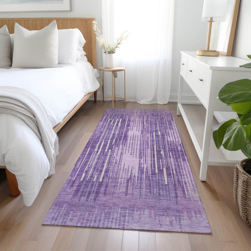Machine Washable Indoor/ Outdoor Chantille Ombre Abstract Rug