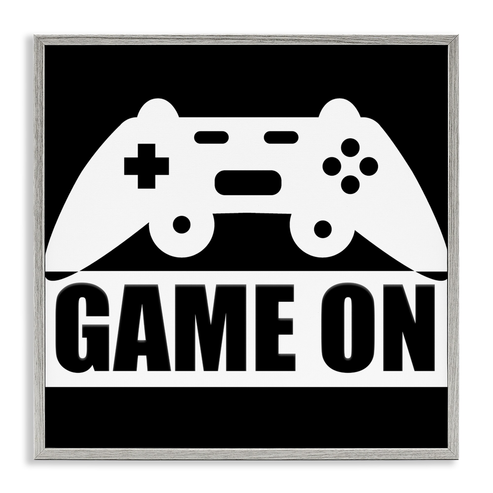Stupell Game On Retro Black & White Framed Giclee Art Design By Kim Allen