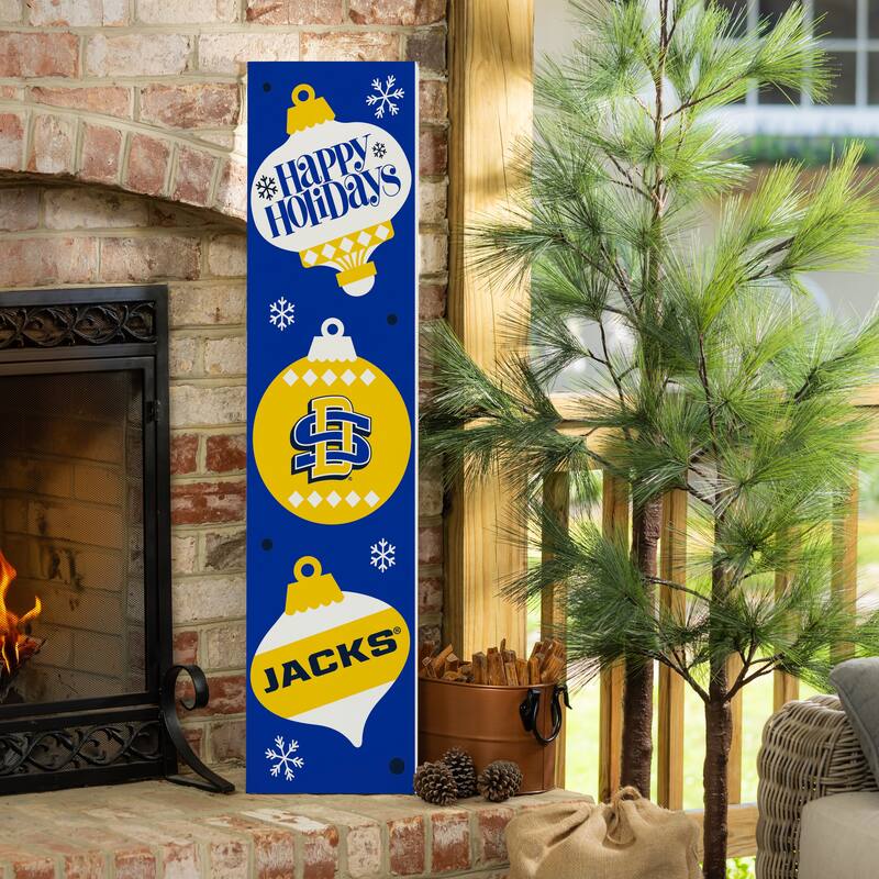 47" Double Sided Seasonal Porch Leaner, South Dakota State University - 47" x 11.25" - Christmas