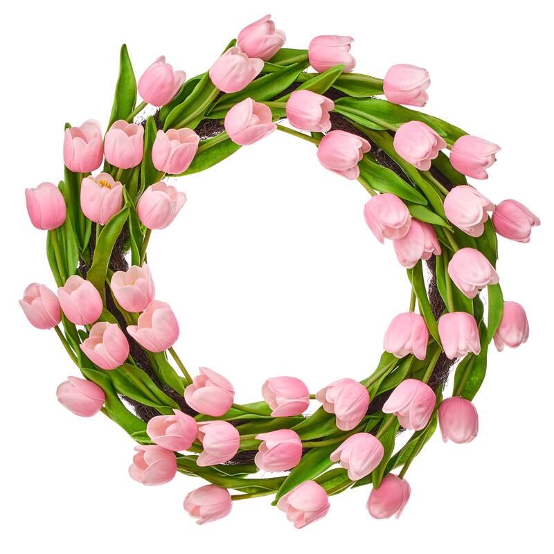 21" Pu Spring Tulip Wreath