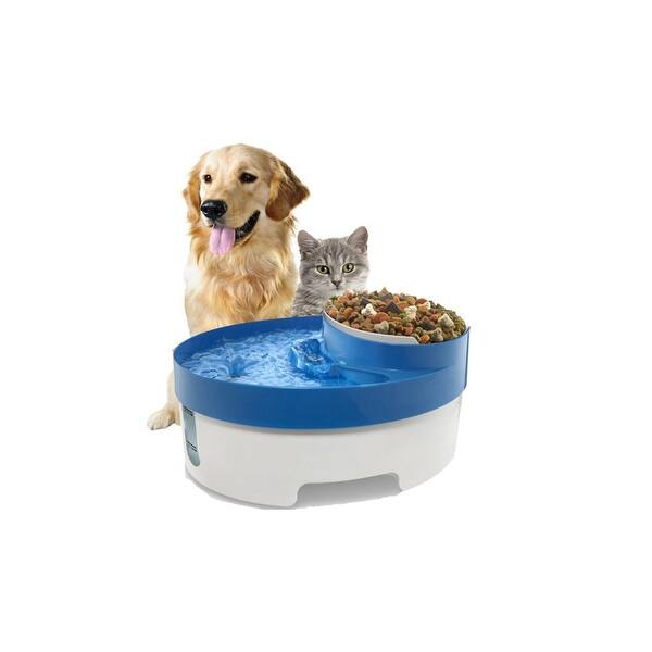 Shop 3 In 1 Pet Water Fountain For Cat Dog Automatic Food Bowl Dish Feeder Dispenser Overstock 28763230