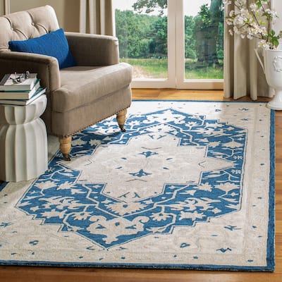 SAFAVIEH Handmade Micro-Loop Heidegunde Wool Rug