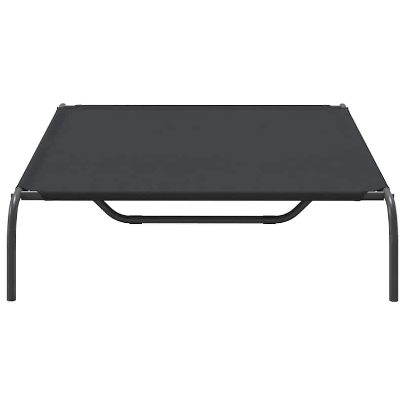 vidaXL Elevated Dog Bed Raised Dog Cot Puppy Sleeping Bed Black Textilene