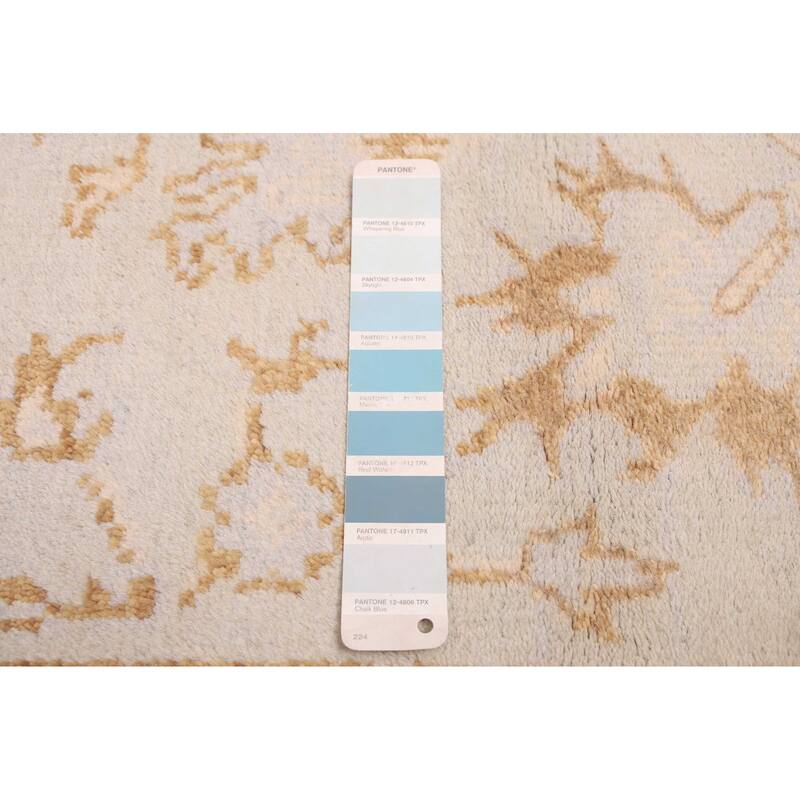 ECARPETGALLERY Hand-knotted Royal Oushak Light Blue Wool Rug - 4'1 x 6'0