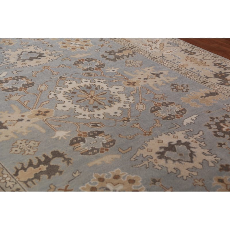 Oushak Indian Area Rug Handmade Wool Carpet - 9'1"x 11'9"