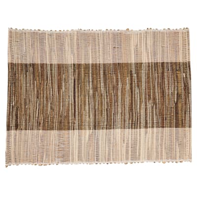 Shimmering Placemats With Banded Design (Set of 4) - 14"x19"