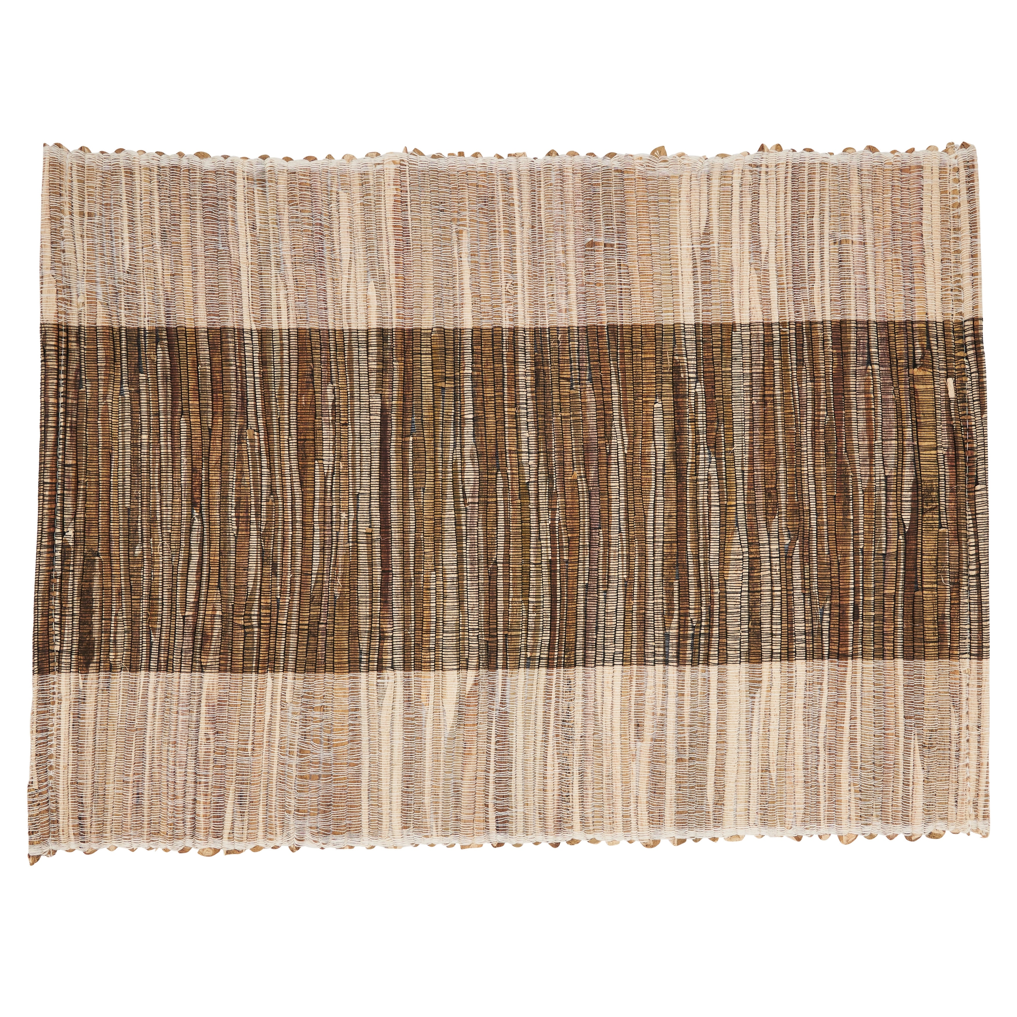 Shimmering Placemats With Banded Design (Set of 4) - 14"x19"