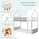 preview thumbnail 13 of 20, Twin Over Twin Bunk Bed with Fence and Ladder for Kids