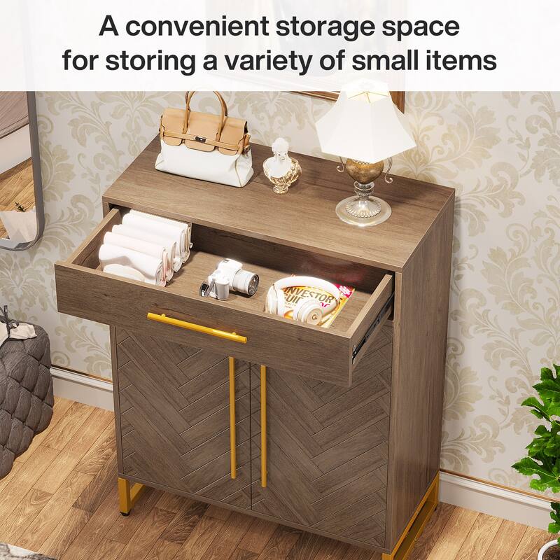 20 Pairs Modern Shoe Cabinet with Drawer for Entryway, Hallway - 31.5" W x 39.37" H x 15.75" D