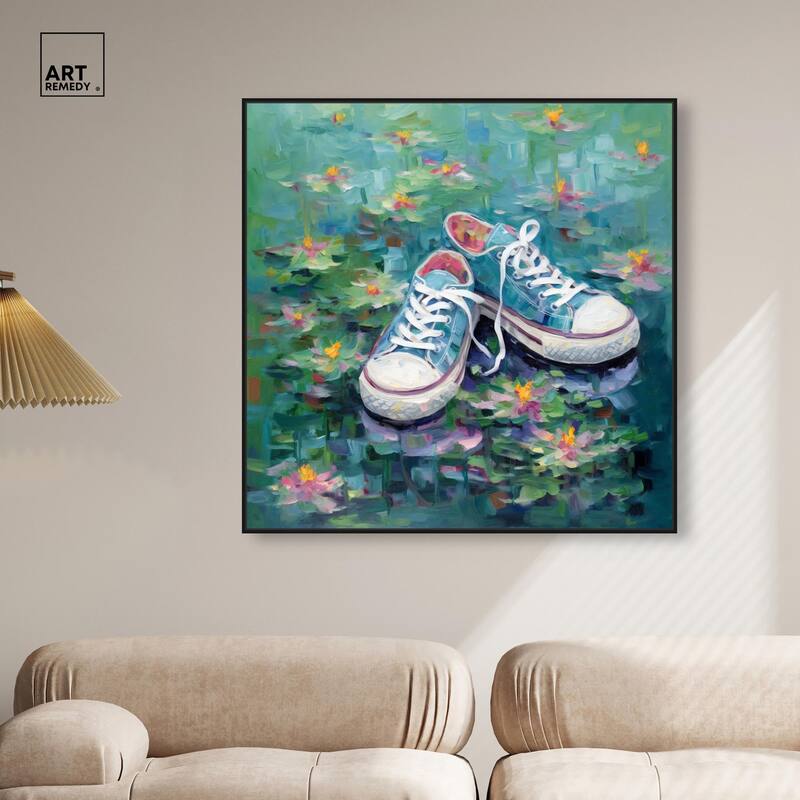 Lily Pad Sneakers II Canvas by Art Remedy
