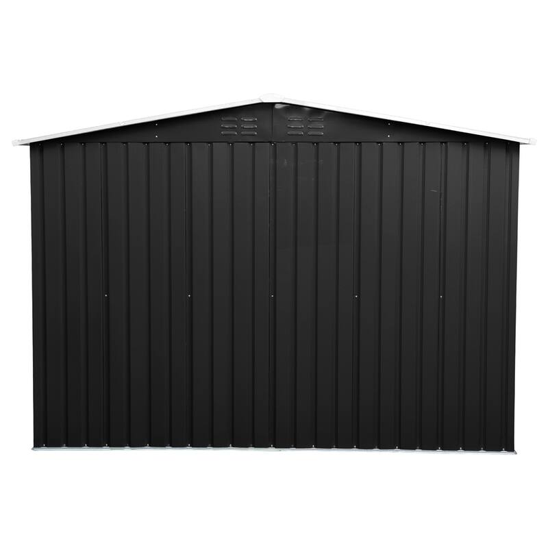 Outdoor Steel Storage Shed with Lockable Sliding Doors and Vents