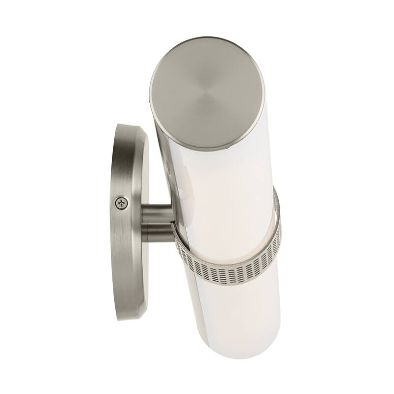 Kichler Lighting Sashi 32" Bath Bar Large LED with White Glass in Brushed Nickel