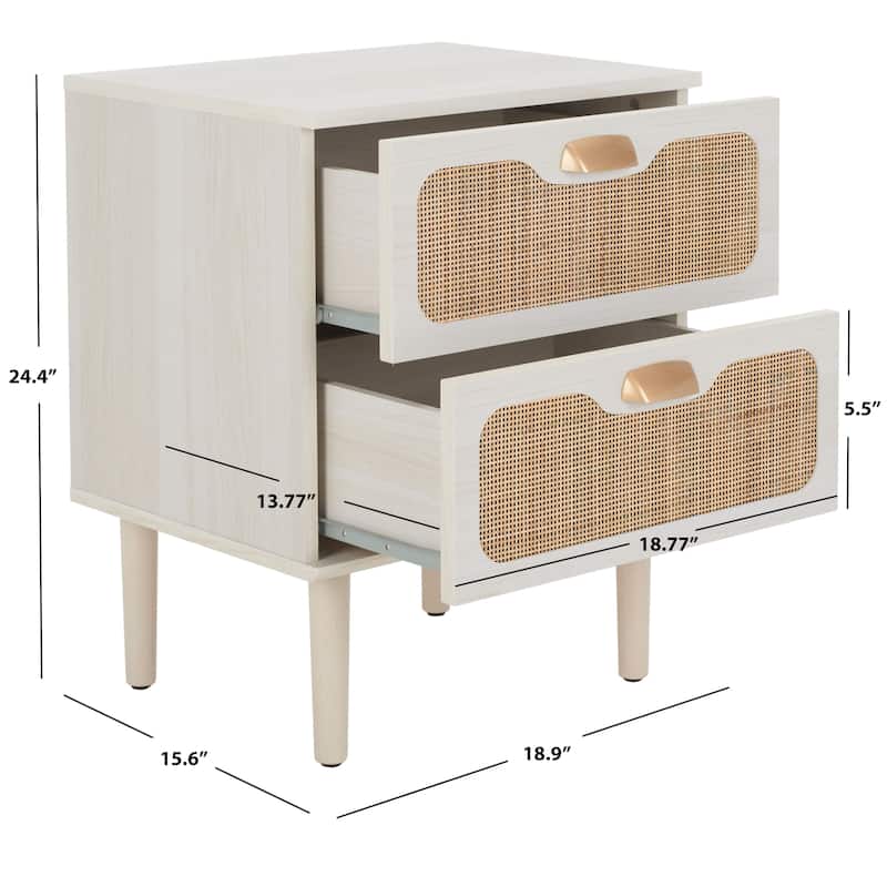 SAFAVIEH Salwa 2-Drawer Nightstand