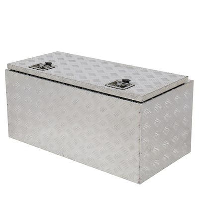 36" Aluminum Under Body Toolbox 5 Bar Tread Silver - N/A