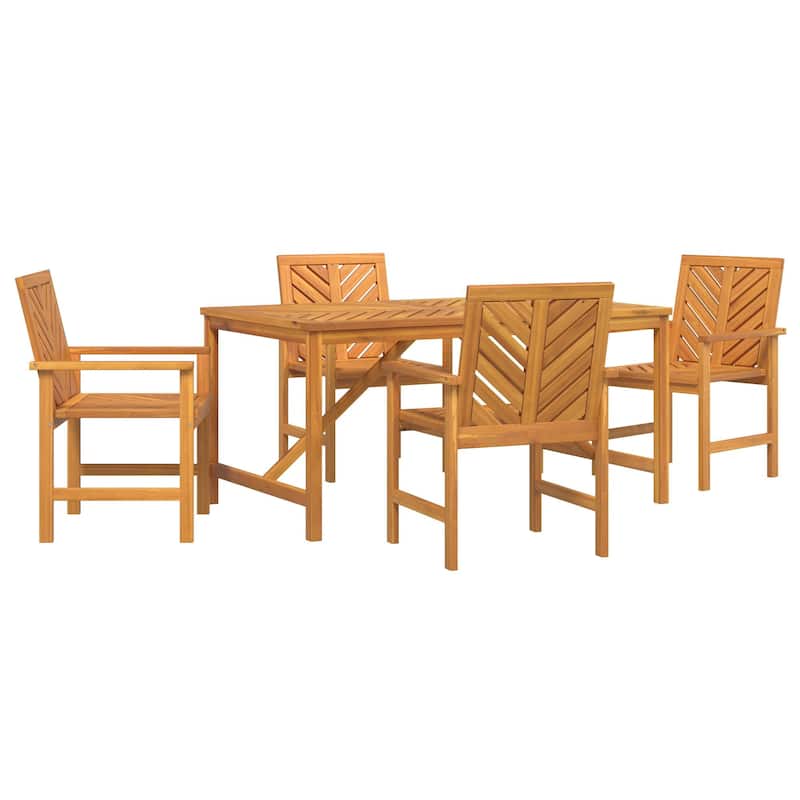 vidaXL 4 Piece Garden Dining Set Solid Wood Acacia - 23.2 x 24.6 x 35