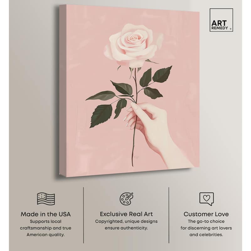 Gift of a Rose Canvas by Art Remedy, Gallery Wrapped