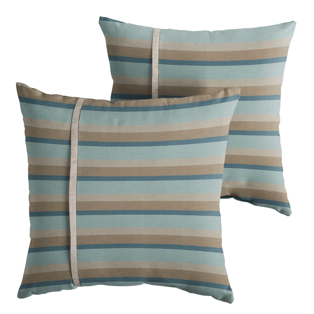 Sorra Home Sunbrella Outdoor Single Petite Flange Pillow Set of 2
