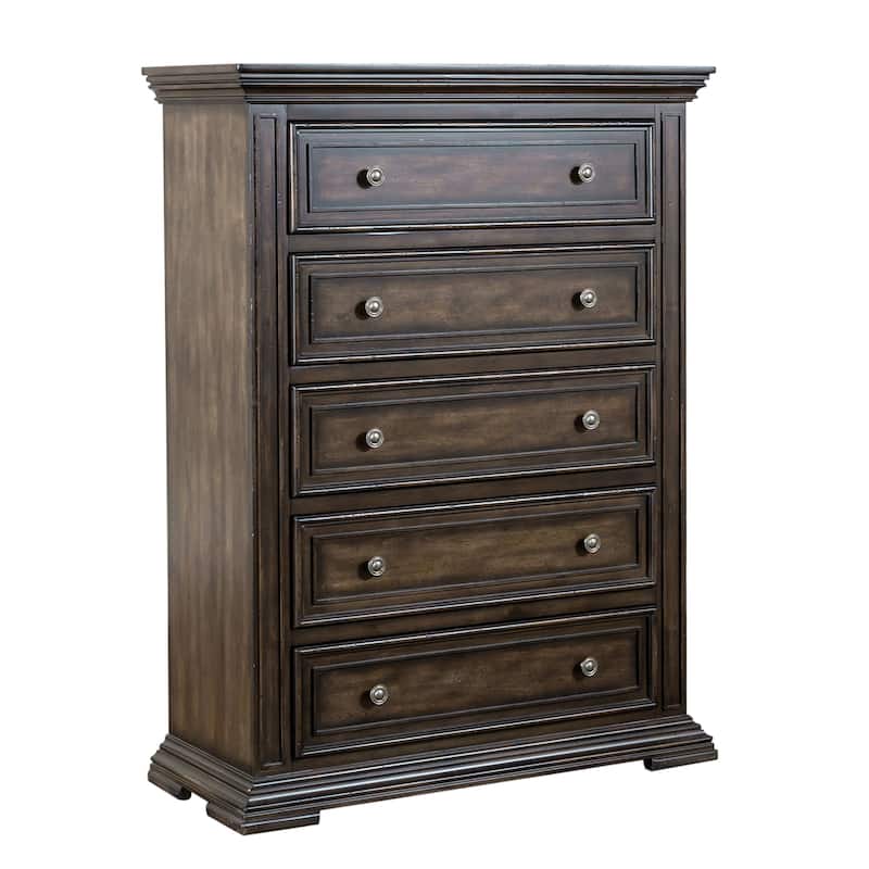 Liberty Furniture Big Valley Panel Bed, Dresser, Mirror, Chest, and Nightstand- California King, King or Queen