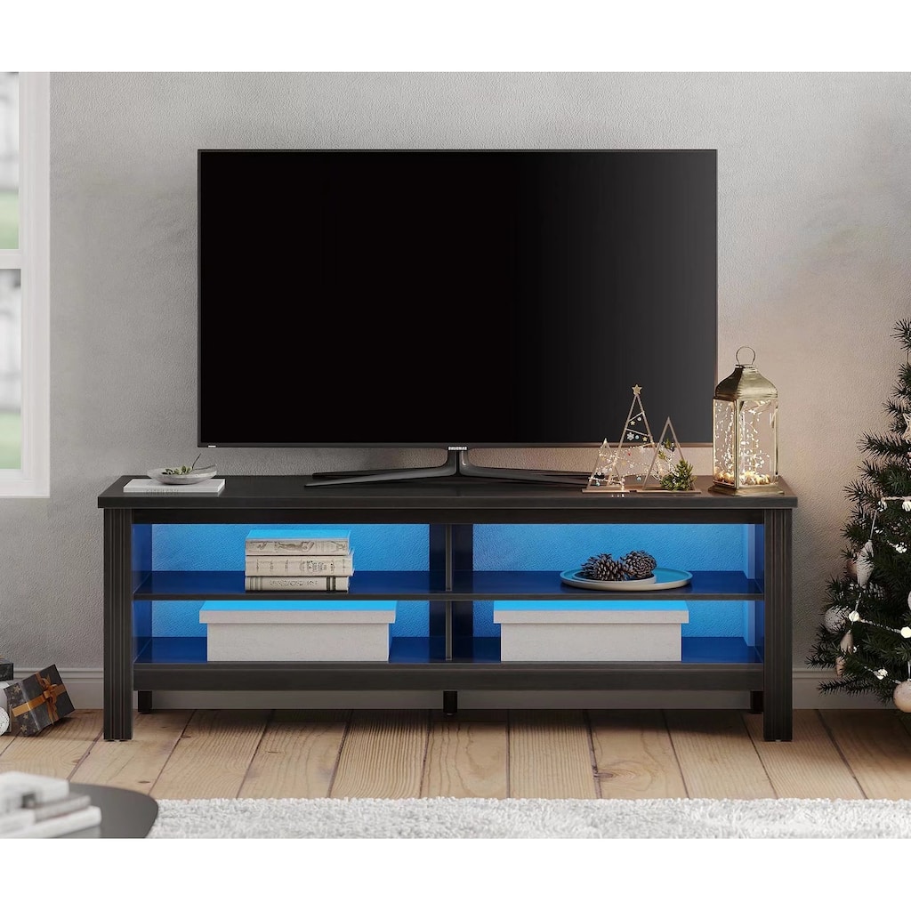 LED TV Stand Wood Entertainment Center