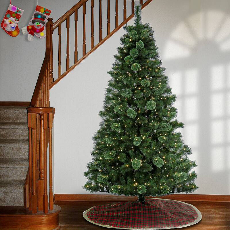 National Tree Company 7.5 ft. Pre-Lit Ontaria Pine Tree with LED Lights - 7.5 Foot