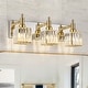 preview thumbnail 196 of 197, 2/3/4-Light Modern Bathroom Crystal Vanity Light Wall Sconces 19.7 - Gold Chrome