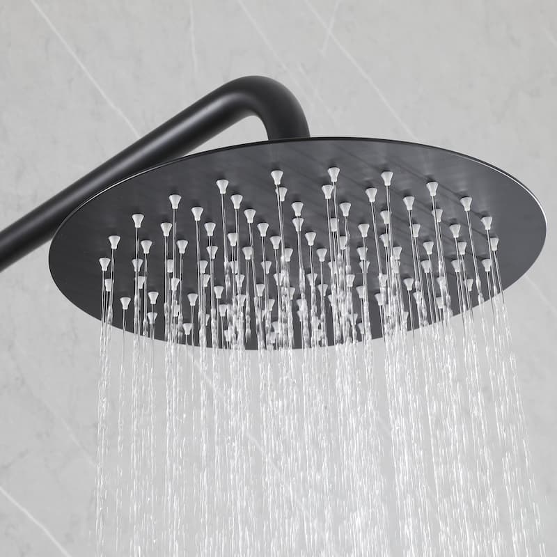 51"H 3-Function 304 Stainless Steel Wall-Mounted Outdoor Shower System