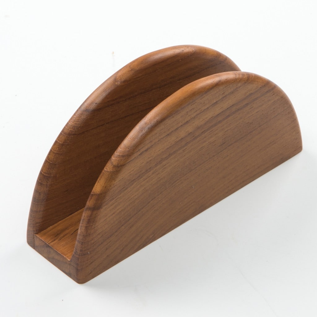 HomeRoots Free Standing 5.88 " Wood Napkin Holder - 5.88 in. x 3.00 in. x 1.88 in.