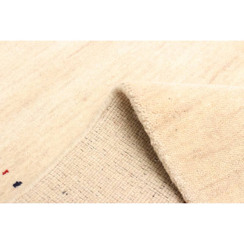 ECARPETGALLERY Hand Loomed Kashkuli Gabbeh Beige Wool Rug - 4'1 x 5'8