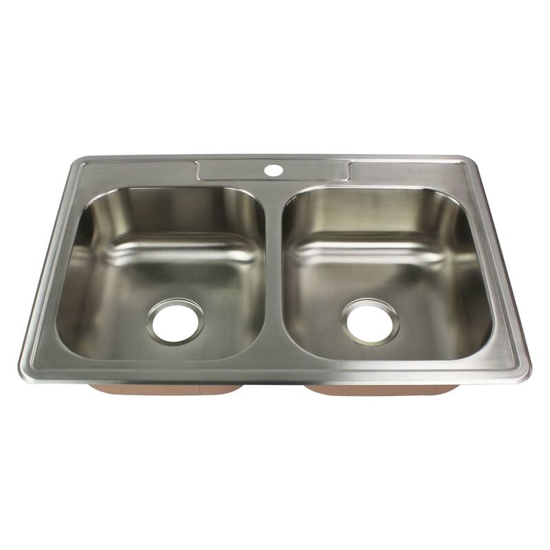 Transolid K-CTDE33228-1 Classic 33" Drop In Double Basin Stainless - Brushed Stainless Steel
