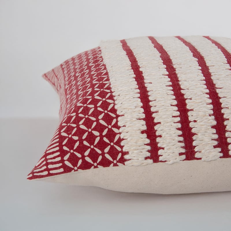 Rizzy Home Textured Stripe Throw Pillow, 20x20