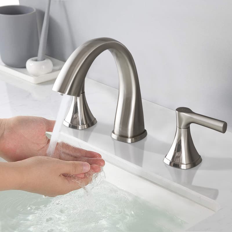 BATHLET Widespread Bathroom Sink Faucet with Drain Assembly