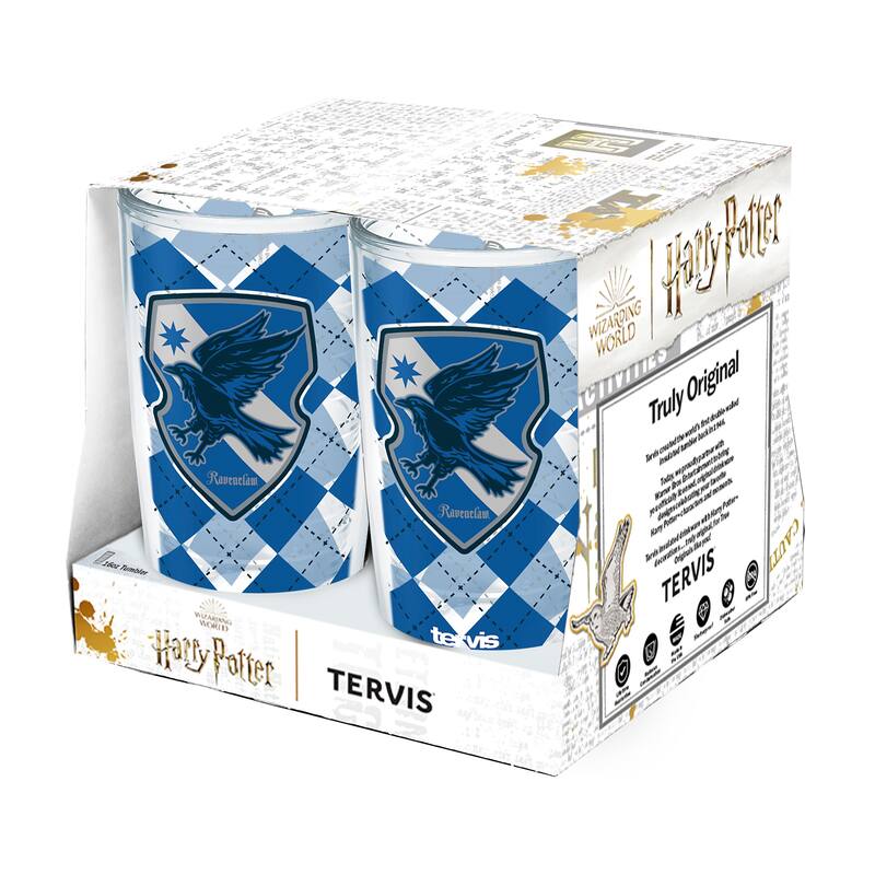 Tervis Harry Potter House Rules Collection Made in USA Double Walled Insulated Travel Tumbler, Ravenclaw - 16oz - 4pk