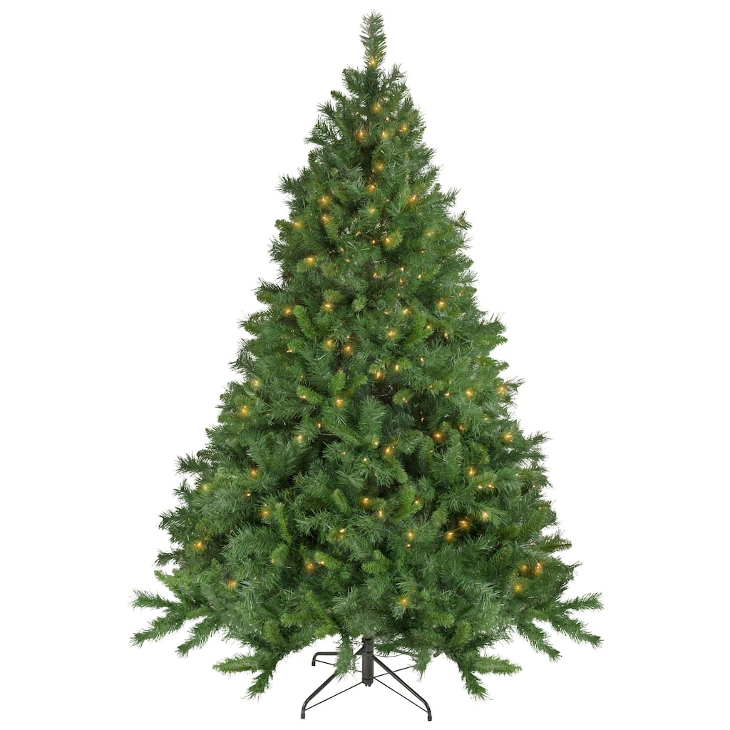 Pre-Lit Medium Chatham Pine Artificial Christmas Tree - 6.5' - Clear Lights - 6.5 Foot