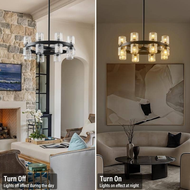 KAYLA Modern Chandelier with K9 Crystal