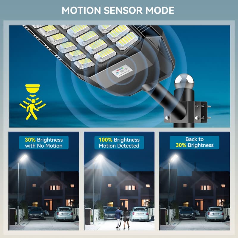 Solar Street Light with Motion Sensor Remote - 9500W