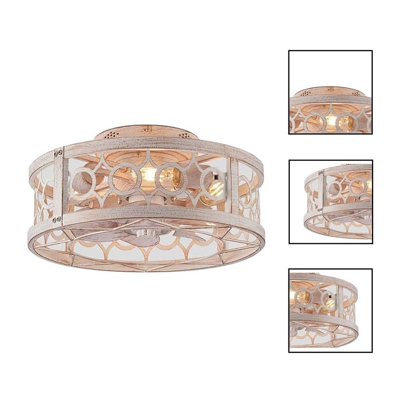 LED lights on ceiling fan white and gold low profile ceiling metal bedroom fans ceiling - N/A