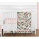 preview thumbnail 1 of 4, Sweet Jojo Designs Vintage Floral Boho Girl 4pc Nursery Crib Bedding Set - Blush Pink Yellow Green White Shabby Chic Farmhouse