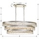preview thumbnail 4 of 2, Perla 6 Light Antique Silver Linear Chandelier - 36'' W x 13'' H x 18'' D