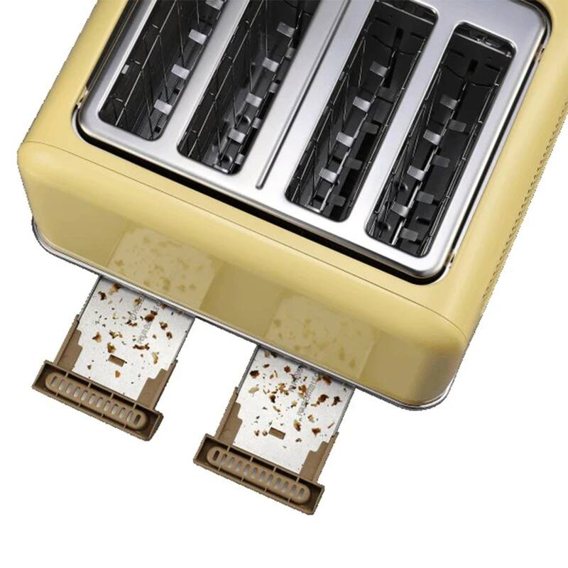 BUYDEEM 4-Slice Stainless Steel Toaster with Extra Wide Slots,7-Shade Settings