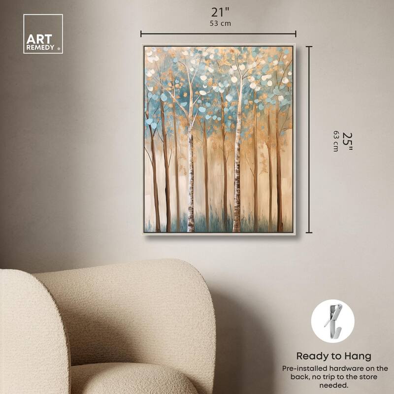 Birch Grove Radiance Canvas by Art Remedy