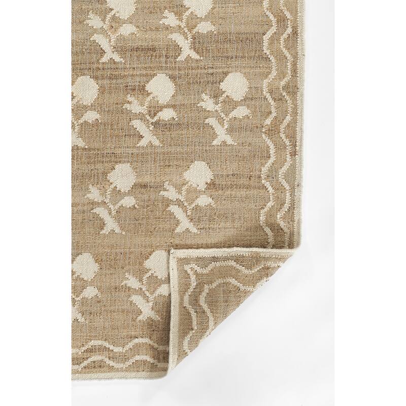 Erin Gates by Momeni Orchard Leaning Flower Hand Woven Wool and Jute Area Rug