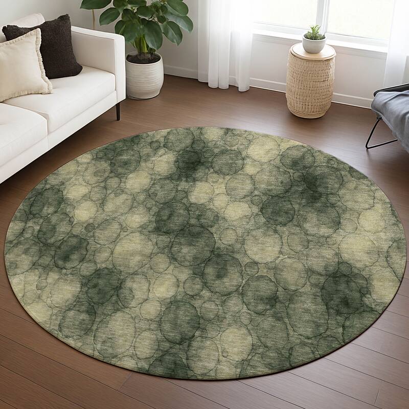 Machine Washable Indoor/ Outdoor Modern Aby Chantille Rug