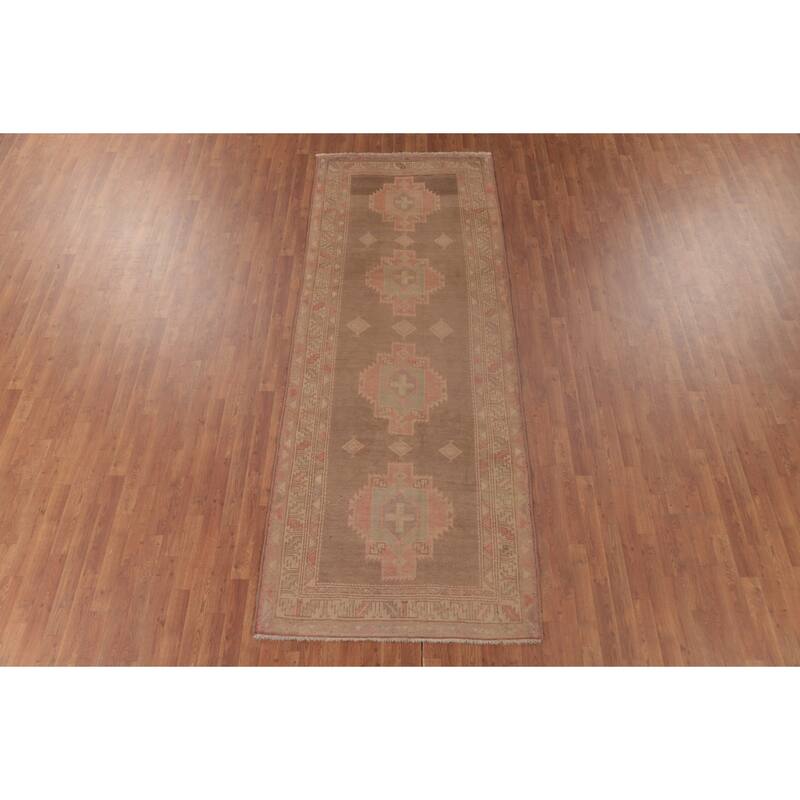 Ardebil Persian Runner Rug Wool Carpet - 4'0"x 10'7"