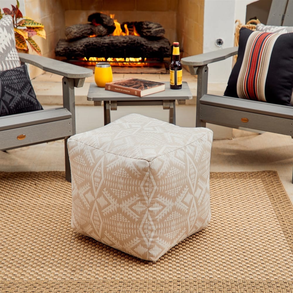 Sorra Home Sunbrella Pendleton Outdoor Bean Pouf