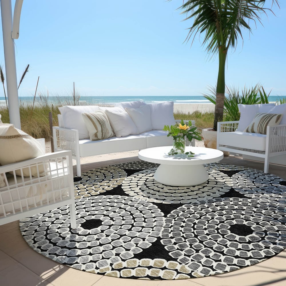 Machine Washable Indoor/ Outdoor Chantille Contemporary Rug