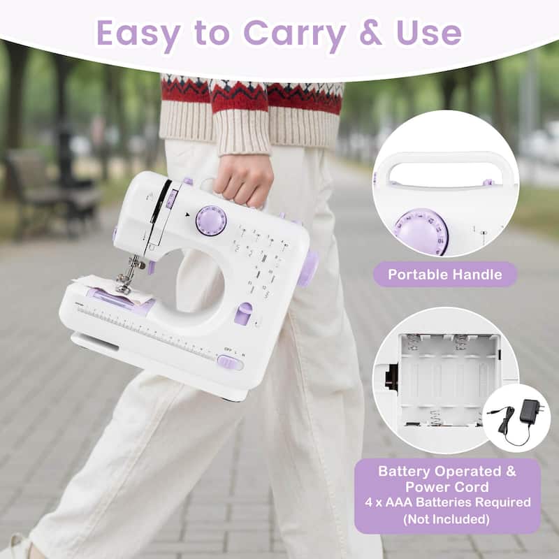Costway Sewing Machine for Beginners Mini Sewing Machine with 12
