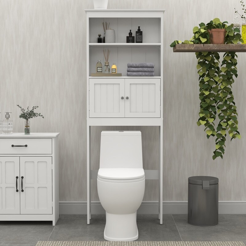 Over toilet storage clearance cabinet white
