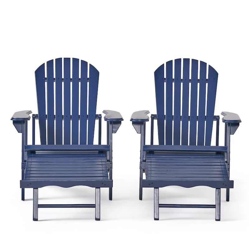 Hayle Reclining Wood Adirondack Chair (Set of 2) by Christopher Knight Home