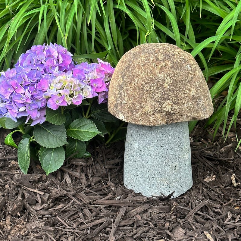 Stone Age Creations Granite Boulder Mushrooms -Garden or Landscaping Accents - Large